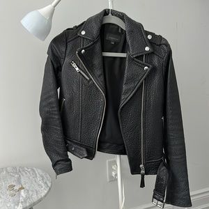 mackage x aritzia leather jacket!! it’s super cute, they don’t sell it anymore!